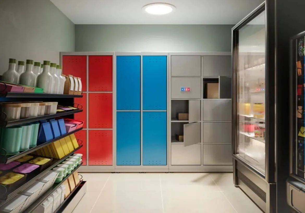 Lockers inteligentes para recebimento de encomendas e delivery no condomínio Now Praça C8, Setor Sudoeste.