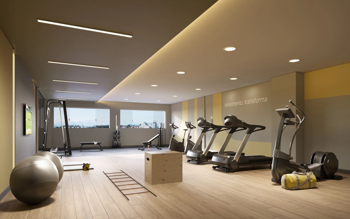 academia-fitness-casamerica-parque-cascavel Academia equipada com esteiras e área funcional no condomínio Casamerica Parque Cascavel.