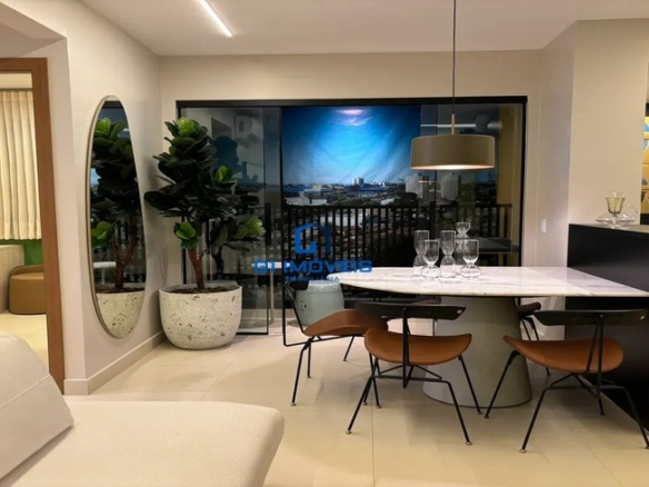 Detalhes de acabamento premium e luxo em Apartamento com 2 Quartos, Goiânia.
