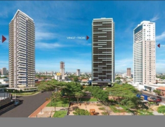 Fachada com edifícios e torres residenciais no Wonderful Residence