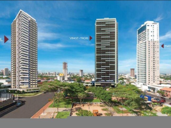 Fachada com edifícios e torres residenciais no Wonderful Residence